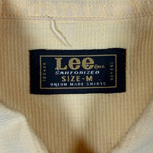Load image into Gallery viewer, Early 00's Lee Saniforized Union Made Yellow Short Sleeve Cotton Zip Shirt