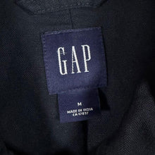Load image into Gallery viewer, GAP Mens Medium Bomber Jacket Navy Blue Linen Cotton Blend Zip Up
