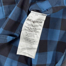 Load image into Gallery viewer, Patagonia Fezzman Shirt Mens XL Blue Black Buffalo Check Long Sleeve 53936