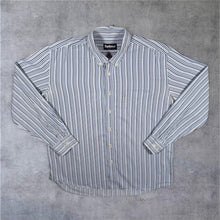 Load image into Gallery viewer, Barbour Blue White Mix Striped Cotton Long Sleeve Button-Down Shirt