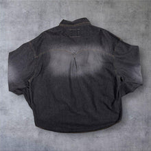 Load image into Gallery viewer, Vintage Stockerpoint Western Denim Shirt XL Cowboy Y2K Trachten Black Grey