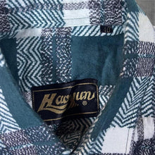 Load image into Gallery viewer, Vintage Haoyun Green Black White Plaid Check Long Sleeve Cotton Flannel Shirt
