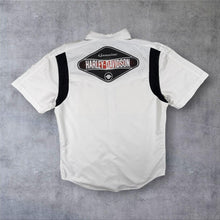 Load image into Gallery viewer, Harley Davidson H-D Performance Shirt White Black Vented Mechanic Biker