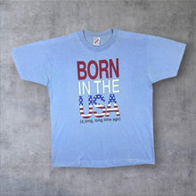 Load image into Gallery viewer, Vintage Jerzees (1992) Born In The USA Novelty Graphic Single Stitch T-Shirt