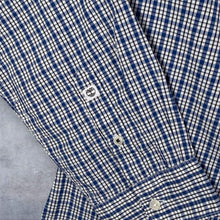 Load image into Gallery viewer, Timberland "Slim Fit" Blue White Check Cotton Long Sleeve Button-Down Shirt