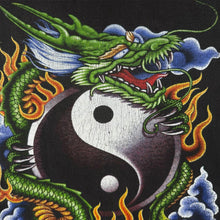Load image into Gallery viewer, Vintage X-Ray Yin Yang Traditional Dragon Gothic Tattoo Graphic Black T-Shirt