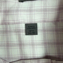 Load image into Gallery viewer, CK Calvin Klein "Slim Fit Non-Iron" White Purple Check Long Sleeve Dress Shirt