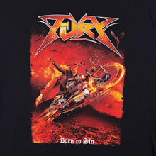 Load image into Gallery viewer, Fury "Born To Sin" Goth Thrash Heavy Metal Music Band Graphic Black T-Shirt