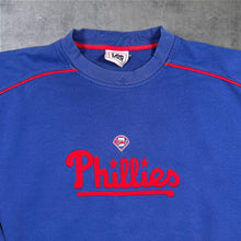 Load image into Gallery viewer, Vintage 90s Lee Sport Philadelphia Phillies MLB Sweatshirt Blue Embroidered XXL