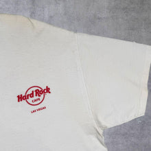 Load image into Gallery viewer, Early 00's Hard Rock Cafe "Las Vegas" Tourist Logo Spellout Graphic White T-Shirt