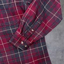 Load image into Gallery viewer, Vintage Angelo Litrico Red Grey Plaid Check Lumberjack Long Sleeve Flannel Shirt
