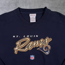 Load image into Gallery viewer, Early 00's Reebok NFL St. Louis Rams Embroidered Football Navy Blue Sweatshirt