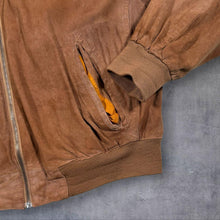 Load image into Gallery viewer, Vintage 90's Classic Brown Suede Leather Zip Bomber Jacket