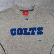 Load image into Gallery viewer, NFL Indianapolis Colts Football Embroidered Graphic Grey Crewneck Sweatshirt