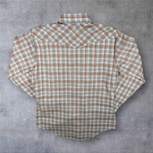 Load image into Gallery viewer, Vintage 70's Montgomery Ward Cowboy Western Check Long Sleeve Popper Shirt