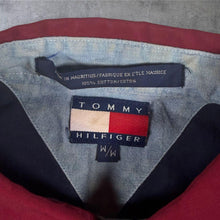 Load image into Gallery viewer, Vintage 90s Tommy Hilfiger Colourblock Shirt Crest Logo Red Navy Mens M L