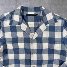 Load image into Gallery viewer, Vintage Ralph Lauren Classic Blue White Check Long Sleeve Linen Shirt