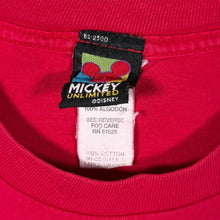 Load image into Gallery viewer, Vintage Mickey Unlimited Disney "Orlando, Florida" USA Tourist Graphic Red T-Shirt