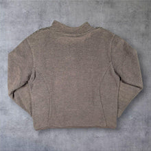Load image into Gallery viewer, Weird Fish Macaroni 1/4 Zip Jumper Womens XL Taupe Brown Textured Knit Pullover