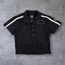 Load image into Gallery viewer, Harley Davidson MotorClothes Racing Mechanic Shirt XL Black Graphic Biker Y2K
