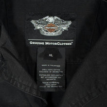 Load image into Gallery viewer, Harley Davidson MotorClothes Racing Mechanic Shirt XL Black Graphic Biker Y2K