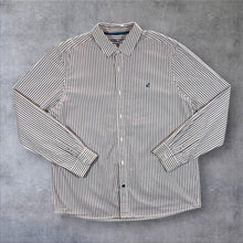 Load image into Gallery viewer, White Stuff Classic Cream Red Striped Mini Logo Long Sleeve Cotton Shirt