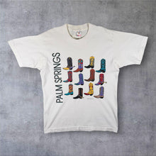 Load image into Gallery viewer, Vintage 90s Palm Springs Cowboy Boots T Shirt M Fruit Loom Single Stitch Western
