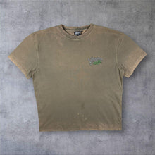 Load image into Gallery viewer, Weird Fish Cartoon Spellout Graphic Heavy Faded Khaki Cotton T-Shirt