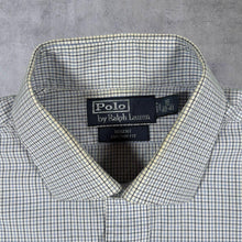Load image into Gallery viewer, Polo Ralph Lauren "Regent Custom Fit" Blue Black White Check Long Sleeve Cotton Dress Shirt