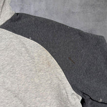 Load image into Gallery viewer, Early 00's Nike Embroidered Big Logo Spellout Colour Block Distressed Grey Hoodie