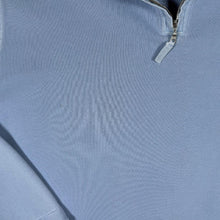 Load image into Gallery viewer, Chatham Washed Blue Quarter Zip Sweatshirt XL Nautical Preppy Coastal Pullover