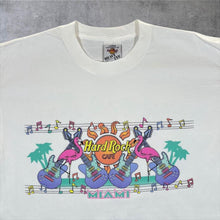 Load image into Gallery viewer, Vintage 90's Hard Rock Cafe "Miami" Souvenir Logo Spellout Graphic White T-Shirt