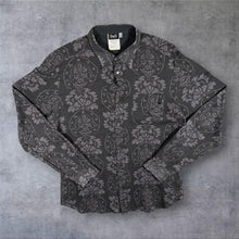 Load image into Gallery viewer, Vintage Y2K D&G Dolce Gabbana Shirt 52 L XL Baroque Floral Grey Made Italy