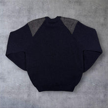 Load image into Gallery viewer, Glencroft Wool Jumper Mens Large Navy Chunky Knit Countrywear British