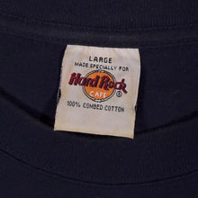 Load image into Gallery viewer, Vintage Hard Rock Cafe "Rome" Tourist Souvenir Spellout Graphic Navy Blue T-Shirt