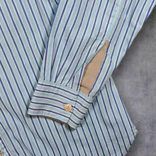 Load image into Gallery viewer, Paul Smith Jeans Blue White Turquoise Striped Cotton Long Sleeve Shirt