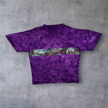 Load image into Gallery viewer, Vintage Oneita Cleveland Metropolis Zoo USA Tourist Wildlife Purple Tie Dye Single Stitch T-Shirt
