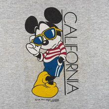 Load image into Gallery viewer, Vintage Velva Sheen Disney "California " Mickey Mouse Graphic Grey Single Stitch T-Shirt