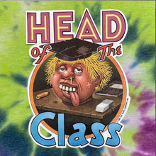 Load image into Gallery viewer, Topps (1988) Head Of The Class Cartoon Novelty Graphic Spellout Tie Dye T-Shirt