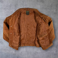 Load image into Gallery viewer, Vintage Cable Car Clothiers Suede Leather Trucker Jacket Brown XL Western