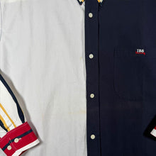 Load image into Gallery viewer, Vintage 90s Indian Blue Colour Block Striped Shirt Oversized XL Retro