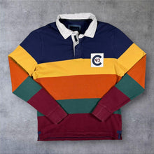 Load image into Gallery viewer, Crew Clothing Rugby Shirt Mens Medium Multicolour Colour Block Striped Polo M