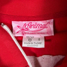 Load image into Gallery viewer, Animal Worldwide Freeride Track Jacket Red UK 8 Y2K Surf Skate Spellout Zip