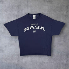 Load image into Gallery viewer, Early 00's Delta "Property Of NASA" USA Tourist Graphic Navy Blue Cotton T-Shirt