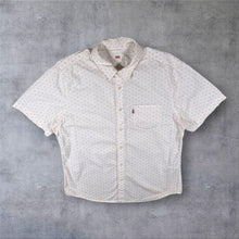 Load image into Gallery viewer, Levi's "Standard" White Patterned Short Sleeve Cotton Shirt