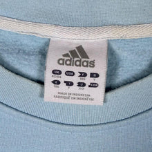 Load image into Gallery viewer, Early 00's Adidas Three Stripe Mini Logo Baby Blue Crewneck Sweatshirt