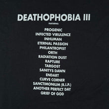 Load image into Gallery viewer, Vintage 1995 Deathophobia III T Shirt Screen Stars Death Metal Compilation XL