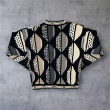 Load image into Gallery viewer, Vintage 90s Delf Sweater XL 3D Knit Acrylic Abstract Jumper Made Korea