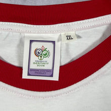 Load image into Gallery viewer, Vintage FIFA World Cup Germany 2006 Football Graphic Cotton White Ringer T-Shirt