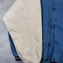 Load image into Gallery viewer, Vintage 90s Expeditions International Denim Bomber Varsity Jacket XL Made in Oman